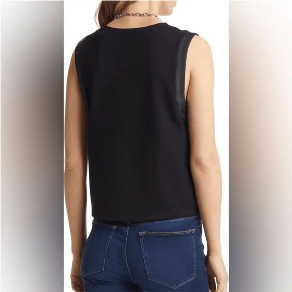 Halogen Black Media Sleeveless Top - Picture 2 of 9